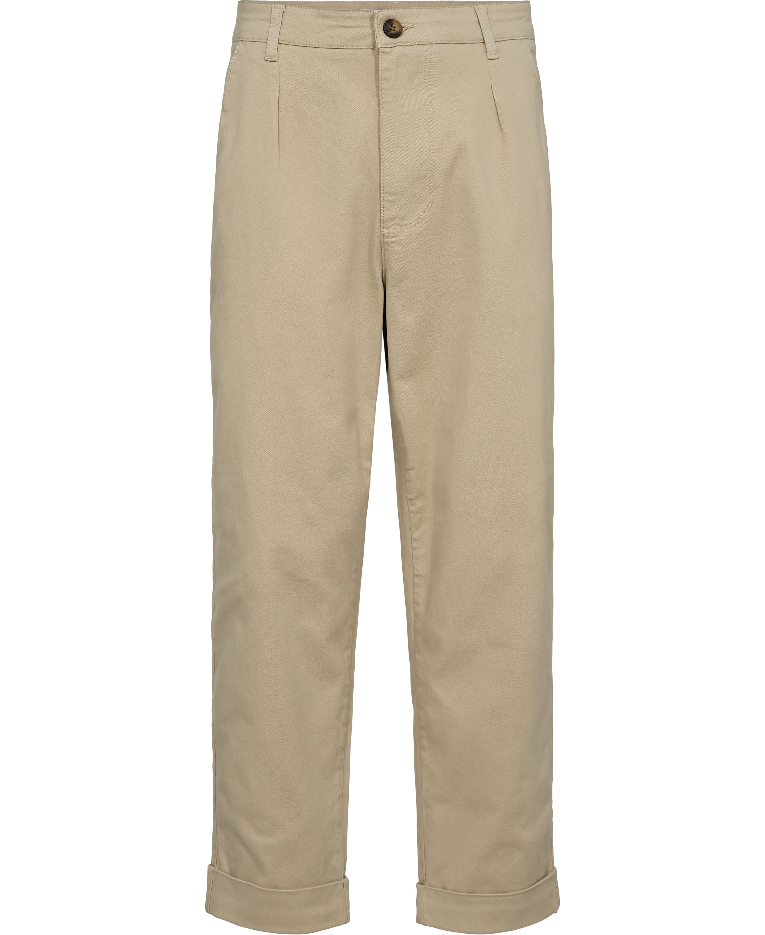 Taxi driver trousers cropped- sand