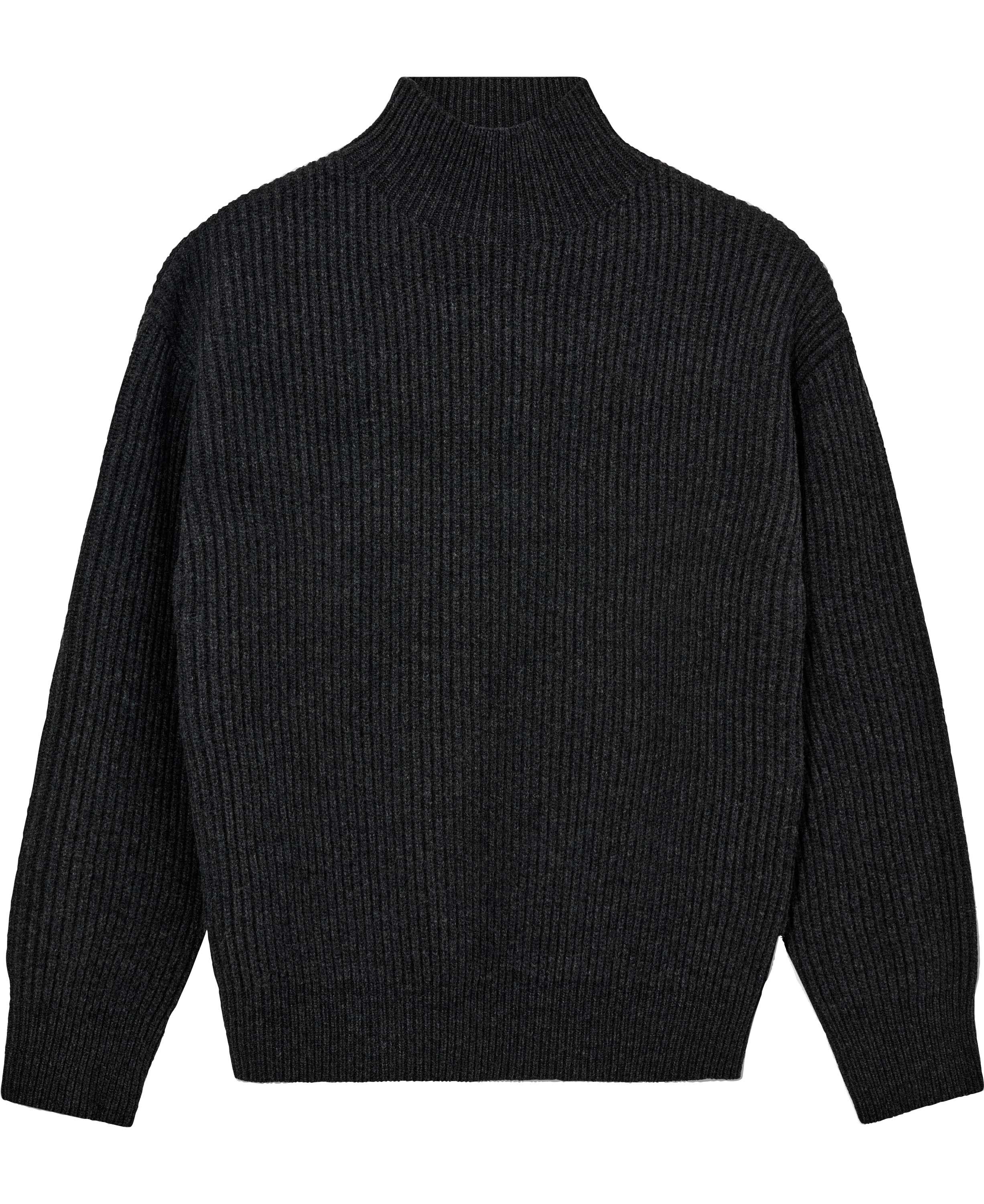 Mik sailor turtleneck knit - charcoal
