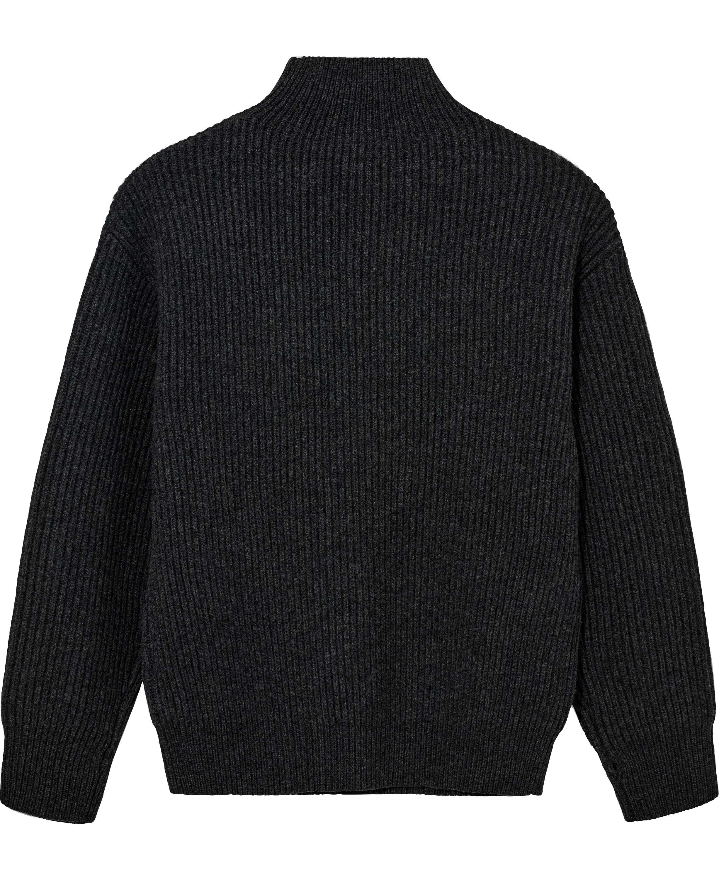 Mik sailor turtleneck knit - charcoal