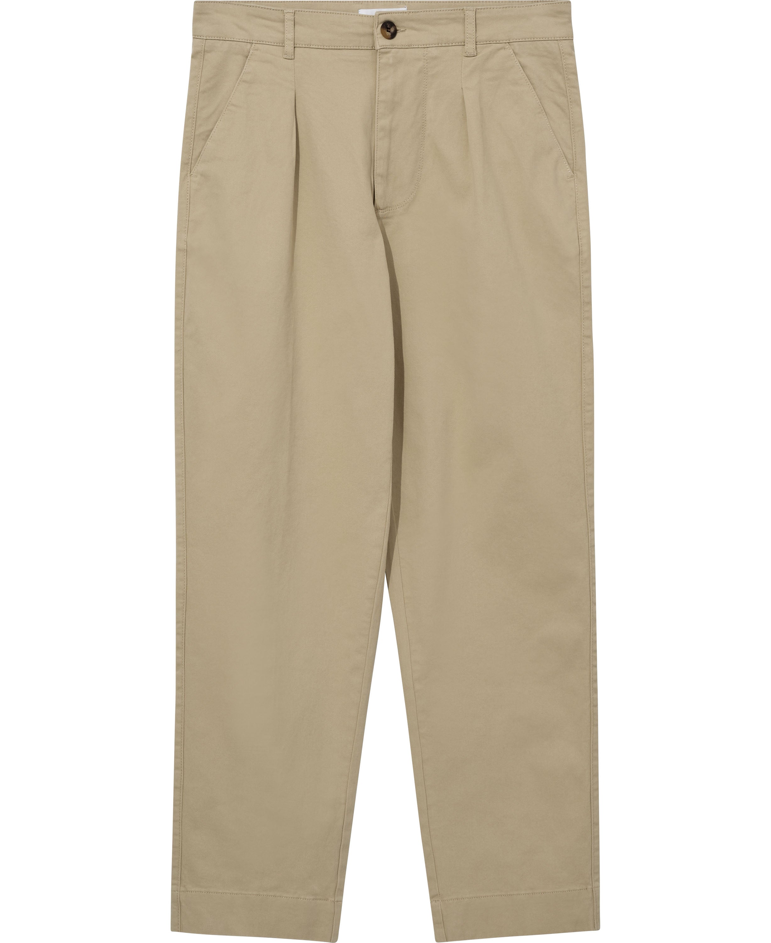 Taxi driver pleated trousers full length - sand