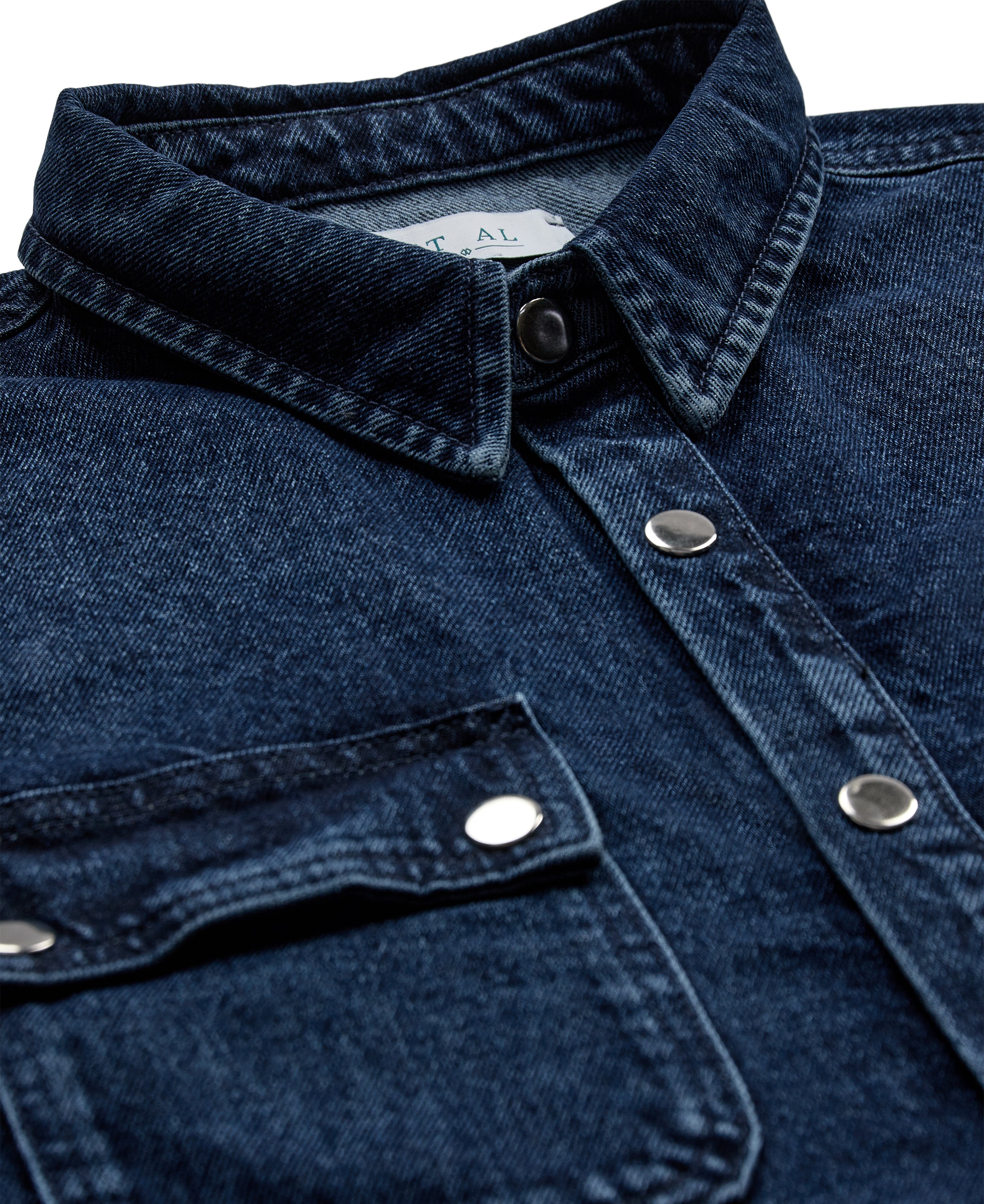 Worker shirt - stone blue denim