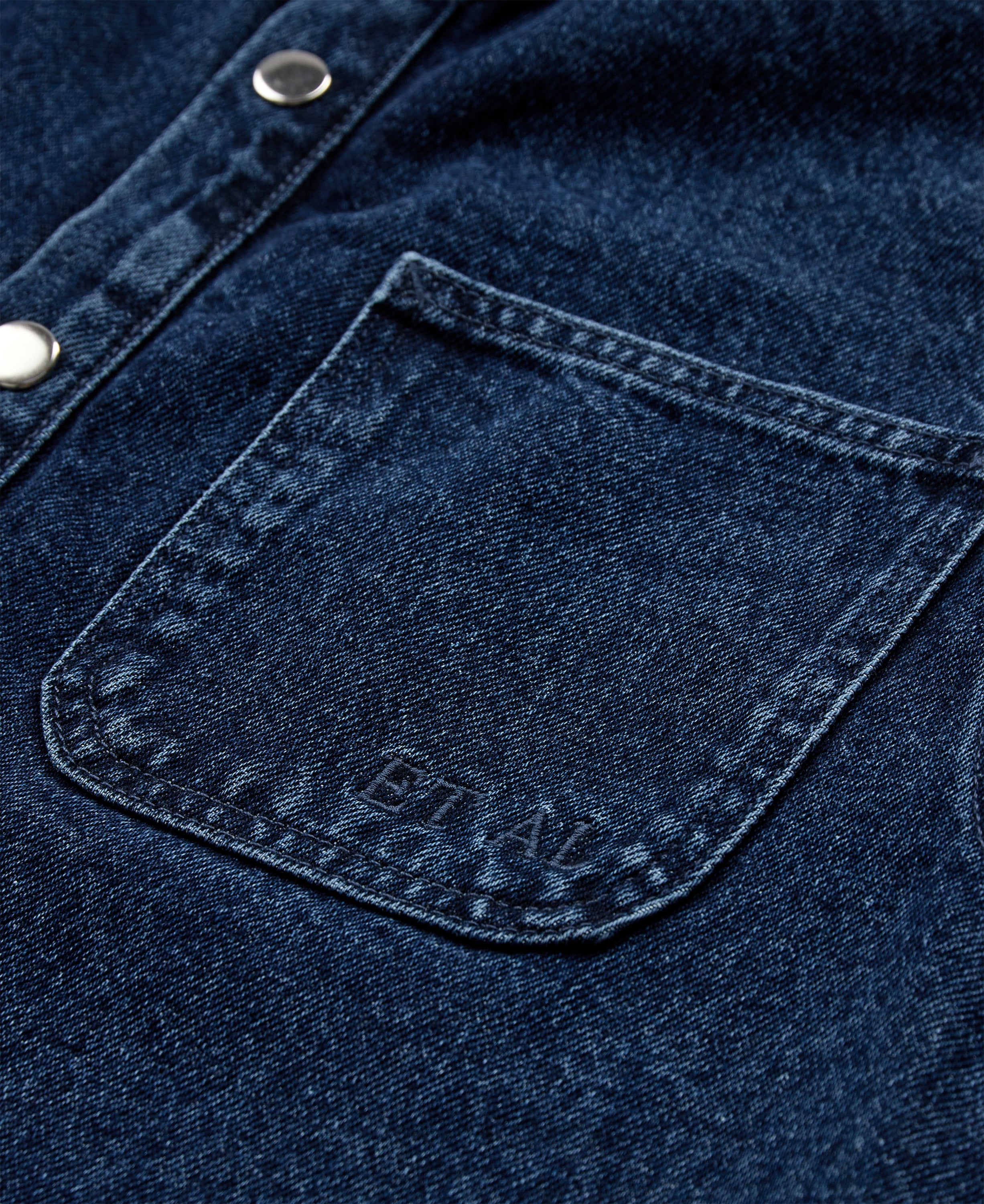 Worker shirt - stone blue denim